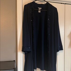 Catherines Midnight Blue Jacket with Sequin Trim